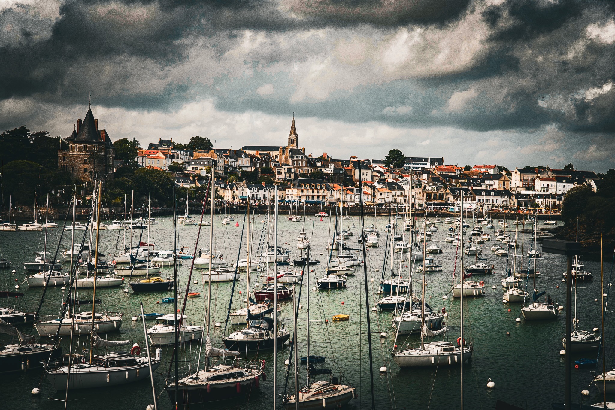 Port de pêche et château médiéval de Pornic, Loire-Atlantique